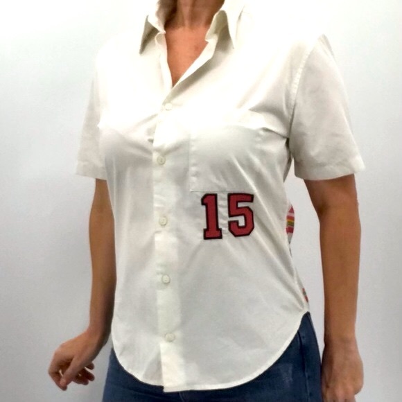 JC de Castelbajac Bugs Bunny Looney Tunes Warner Bros Floral Colorblock Shirt - Picture 3 of 16